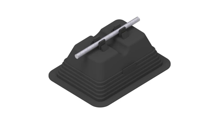 Uchwyt betonowy prostokątny w tworzywie do siatki zwodów, na papę i membranę AN-KOM AN-11S