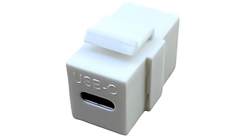 Gniazdo komputerowe USB 2.0 C / C moduł typu keystone biały Mediabox