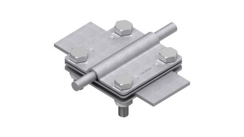 Złącze krzyżowe odgromowe DUŻE 3P (62x62mm, trzy płytki, 4xM8) ocynk galwaniczny drut bednarka AN-KOM