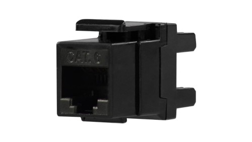 Moduł keystone RJ45 UTP kat.6 nieekranowany tylny montaż czarny