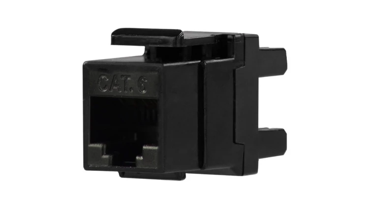 Moduł keystone RJ45 UTP kat.6 nieekranowany tylny montaż czarny