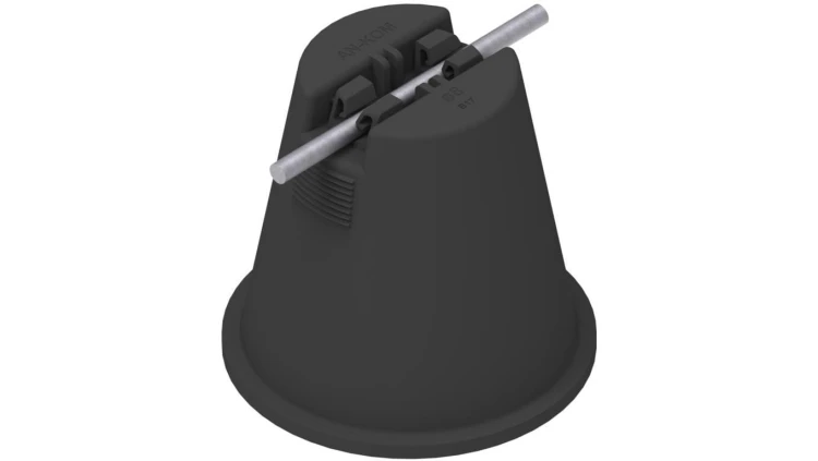 Uchwyt betonowy wysoki w tworzywie do siatki zwodów, na papę i membranę AN-KOM AN-11KW