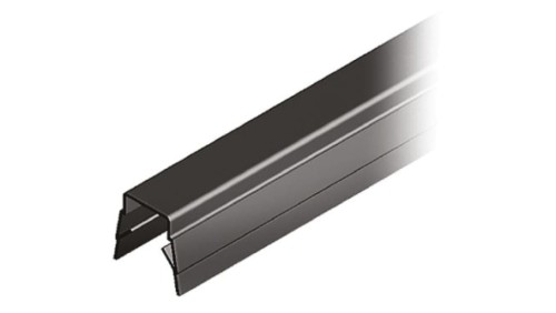 Pasek zasłaniający na profile, Czarny, PP, 8mm, dł. 2m 10-elem., RS PRO