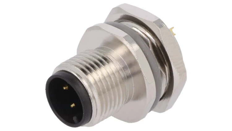 Złącze okrągłe M12 męskie proste do lutowania 3-PIN 250V T4132012031-000