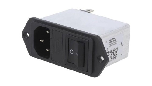 Złącze zasilające AC męskie 4A 250VAC C14 (E) 1mH FN283-4-06