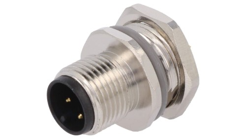 Złącze okrągłe M12 męskie proste do lutowania 4-PIN 250V T4132012041-000