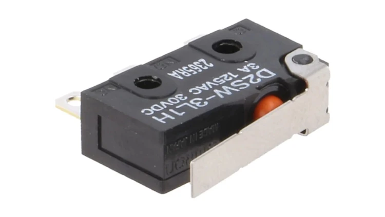 Mikroprzełącznik SNAP ACTION z dźwignią SPDT 3A/125VAC Poz 2 D2SW-3L1H