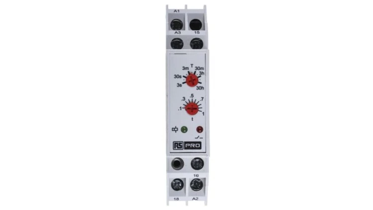 Timer Relay jednofunkcyjny 0.3 s → 30h SPDT 1-stykowy SPCO 24V ac