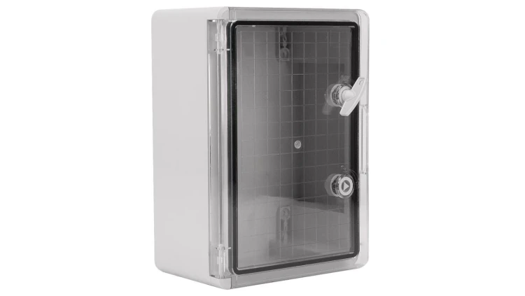 Obudowa plastikowa skrzynka hermetyczna, drzwi transparentne ABS 250x350x150mm IP65 NEKU
