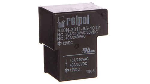 Przekaźnik przemysłowy 1P 40A 12V DC PCB R40N-3011-85-1012 2614728
