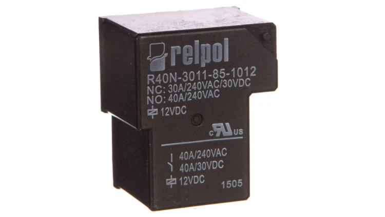 Przekaźnik przemysłowy 1P 40A 12V DC PCB R40N-3011-85-1012 2614728