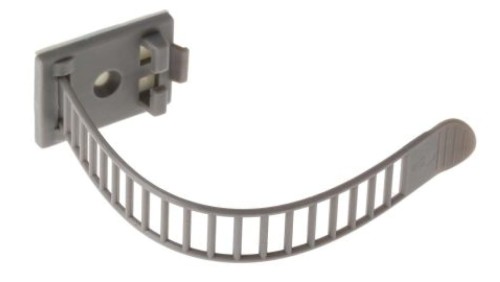 Spinka do kabli Regulowany zacisk, 26mm, materiał: Nylon 66, Samoprzylepny, 30.5 x 21 x 108mm, RS PRO