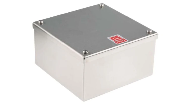Obudowa do adaptacji, Stal nierdzewna 304 Satynowy 0 Knockouts 160mm x 160 mm x 85mm RS PRO
