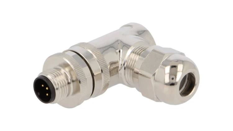 Złącze okrągłe M12 męskie kątowe ekranowane 5-PIN 60V PG7 T4113011051-000