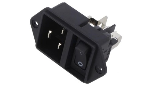Złącze zasilające AC gniazdo męskie 16A 250VAC IEC 60320 EC11.0001.001