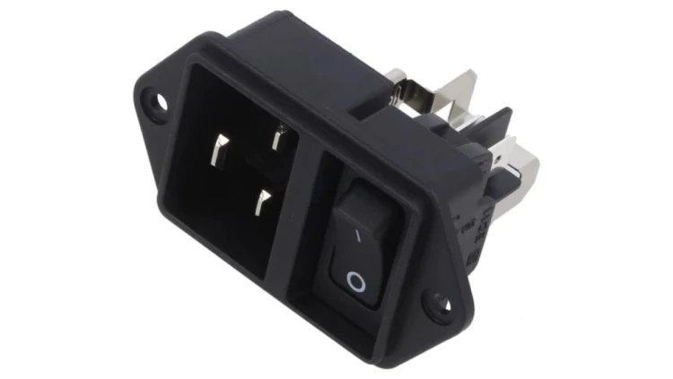 Złącze zasilające AC gniazdo męskie 16A 250VAC IEC 60320 EC11.0001.001