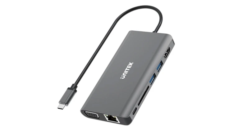Unitek Hub USB-C 3.1 8w1 z Power Delivery 100W