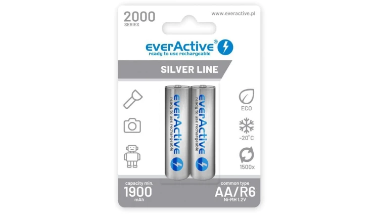 2 x akumulatorki everActive R6/AA Ni-MH 2000 mAh ready to use