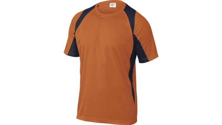 T-Shirt pomarańczowo-granatowy z poliestru (100) 160G szybkoschnący rozmiar M BALIOMTM
