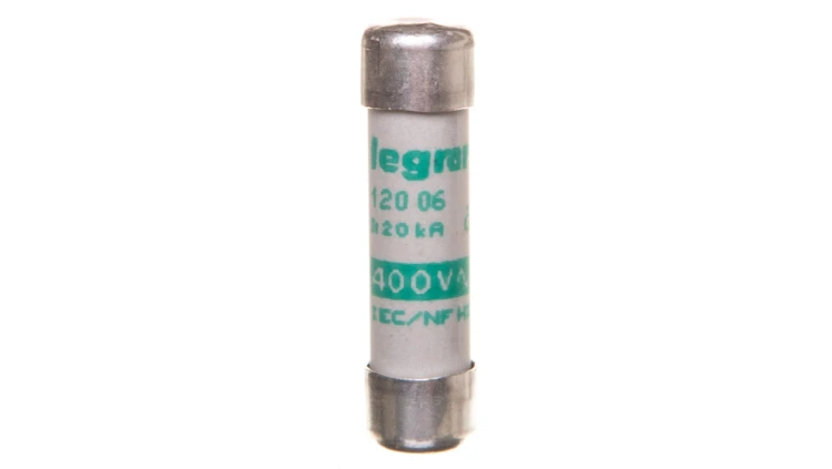 Wkładka bezpiecznikowa cylindryczna 8,5x31,5mm 6A aM 500V 012006