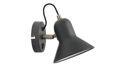 Kinkiet do industrialnych wnętrz z włącznikiem na rozecie ASTMA czarny LP-1122/1W BK Light Prestige
