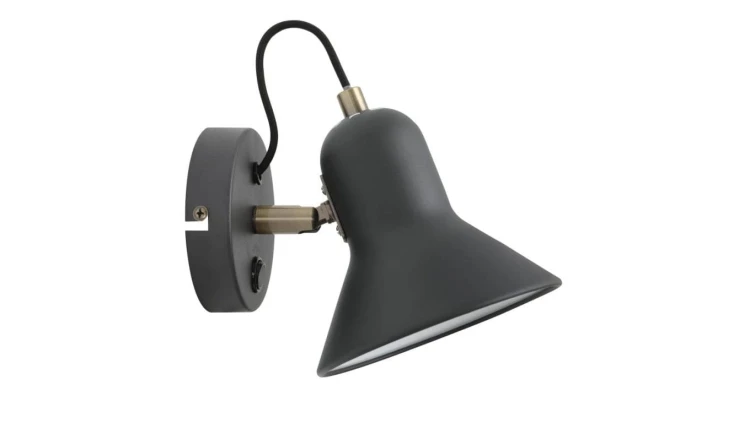 Kinkiet do industrialnych wnętrz z włącznikiem na rozecie ASTMA czarny LP-1122/1W BK Light Prestige