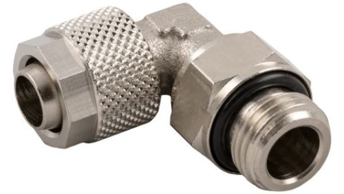 Obrotowa złączka pośrednia kolankowa gwint G 1/4 męskie, Wciskane 6 mm RS PRO 176-0962 /10szt./