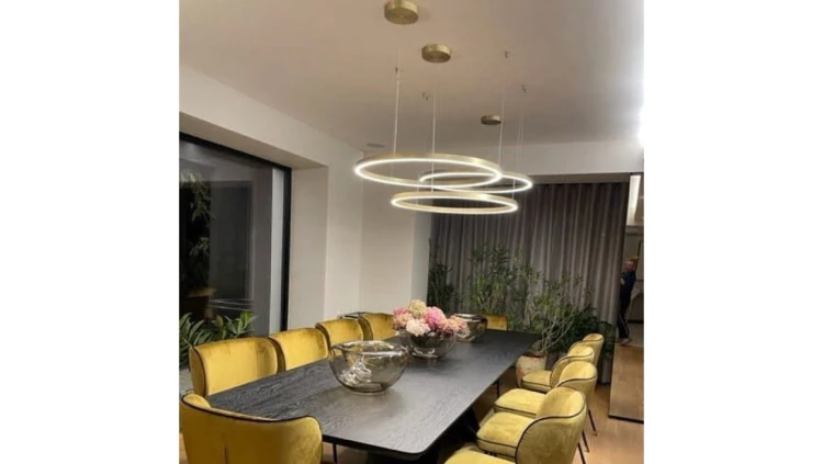 LAMPA WISZĄCA DUŻA ZŁOTA MIDWAY LP-033/1P L GD LIGHT PRESTIGE