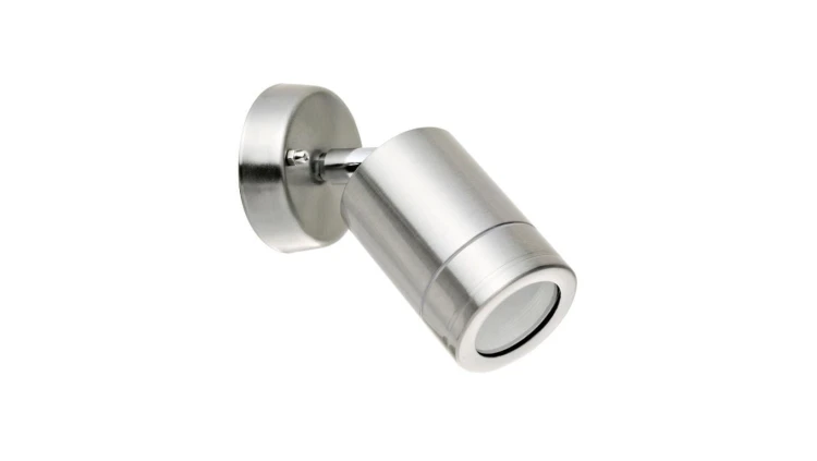 Kinkiet Ogrodowy Lampa Elewacyjna LED GU10 OLIMP Ruchoma Srebrna - GOLDLUX (Polux)