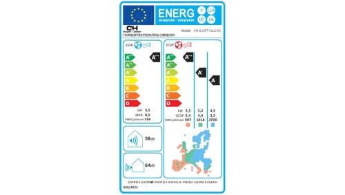 Klimatyzator ścienny CooperiHunter, Supreme Continental 2 (Srebrny), CH-S12FTXAL2-SC (komplet), 3,5 kW, 5 lat gwarancji