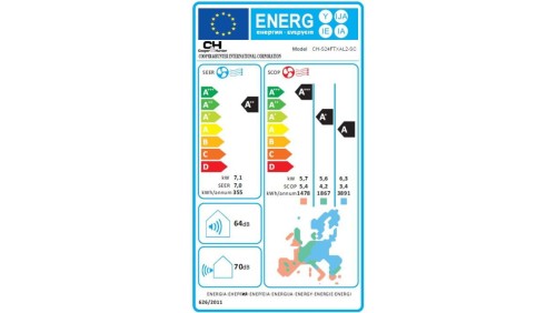 Klimatyzator ścienny CooperiHunter, Supreme Continental 2 (Srebrny), CH-S24FTXAL2-SC (komplet), 7,1 kW, 5 lat gwarancji