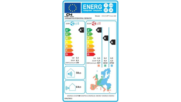 Klimatyzator ścienny CooperiHunter, Supreme Continental 2 (Złoty), CH-S12FTXAL2-GD (komplet), 3,5 kW, 5 lat gwarancji