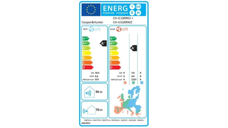 Klimatyzator CooperiHunter, Kasetonowy 2, CH-IC100RK2 (jedn. wewn), 10,5 kW, 5 lat gwarancji, Chłodzenie i Grzanie, WiFi, LCAC