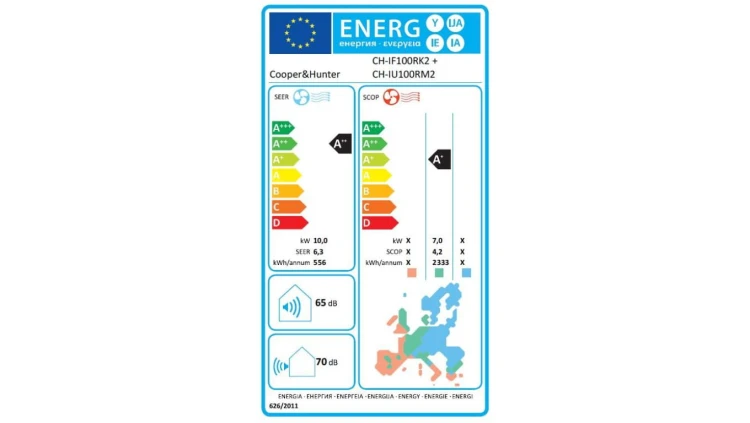 Klimatyzator CooperiHunter, Przypodłogowo-podsufitowy 2, CH-IF100RK2 (jedn. wewn), 10,0 kW, 5 lat gwarancji, WiFi, LCAC