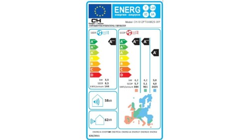 Klimatyzator ścienny CooperiHunter, Supreme Biały, CH-S12FTXAM2S-WP (komplet), 3,5 kW, 5 lat gwarancji, Grzanie i Chłodz., WiFi