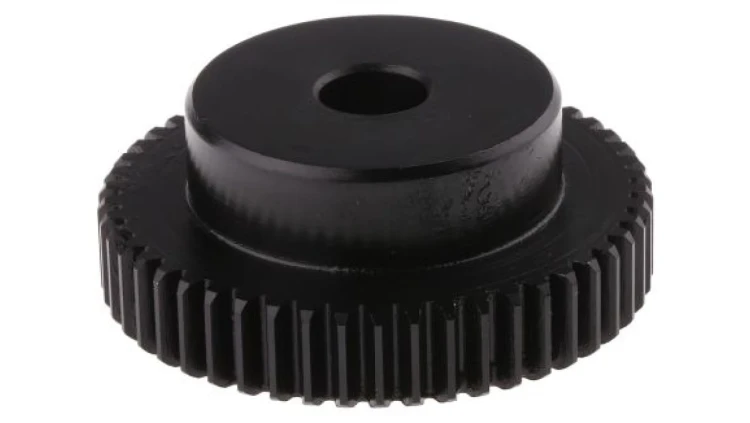 Koło zębate walcowe, moduł: 1, l.zębów: 50, śr. piasty: 35mm, śr. otworu: 10mm, Stal