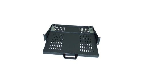Rynna, 2U, typ: Taca, maks. obciążenie: 10kg, Stal, Czarny