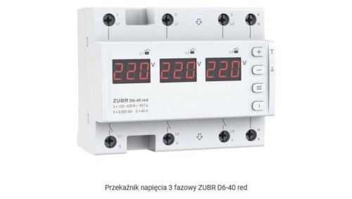 Przekaźnik napięciowy ZUBR D6-40 red