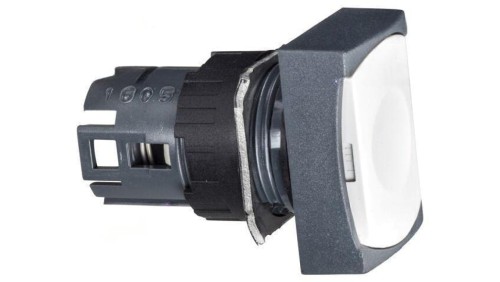 Przełącznik przyciskany 16mm Poz.stab 1 biały Poz 2 ZB6DA1