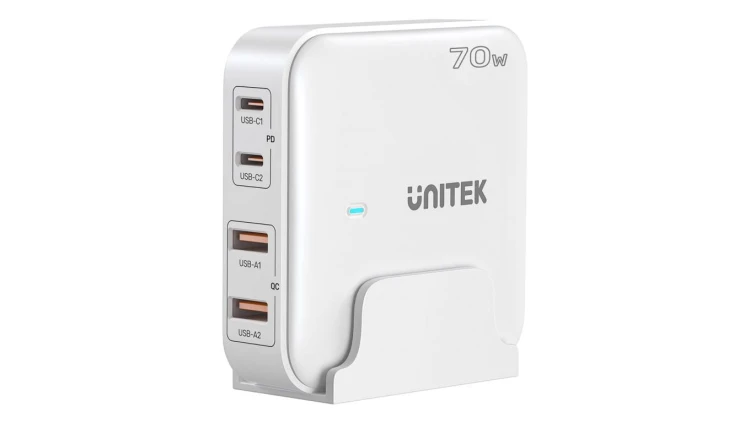 Unitek Ładowarka biurkowa GaN 70W 2xUSB-A 2xUSB-C