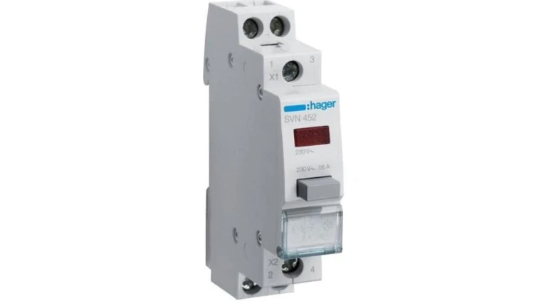 Przycisk sterowniczy 1NO+1NC LED czerwona 16A 230VAC SVN452