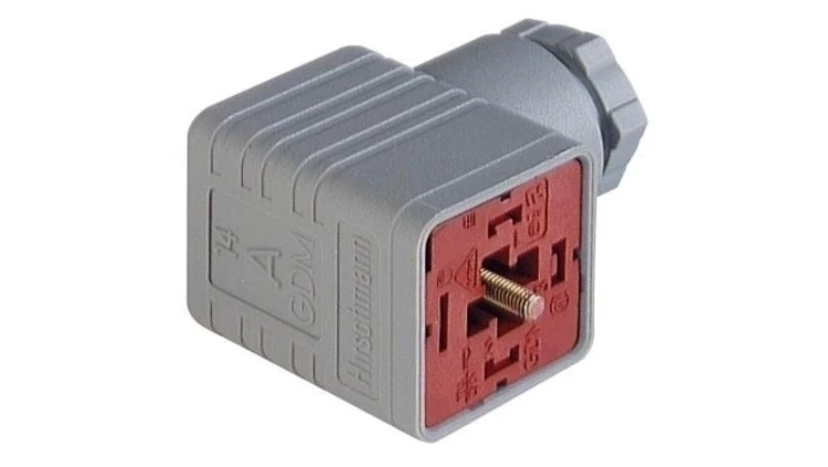 Złącze zaworowe przyłączeniowe do gniazda kabla typ A 4-PINowe 250 V GDM 3011 J grau