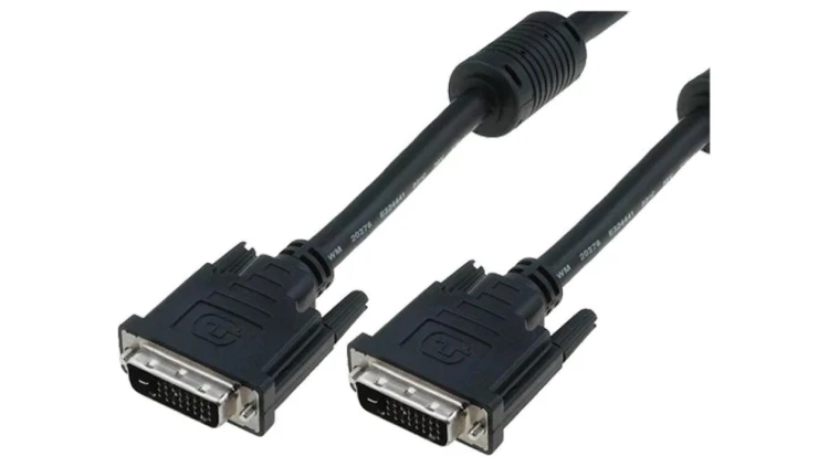 Kabel dual link DVI-D (24+1) wtyk z obu stron PE 10m czarny AK-320101-100-S