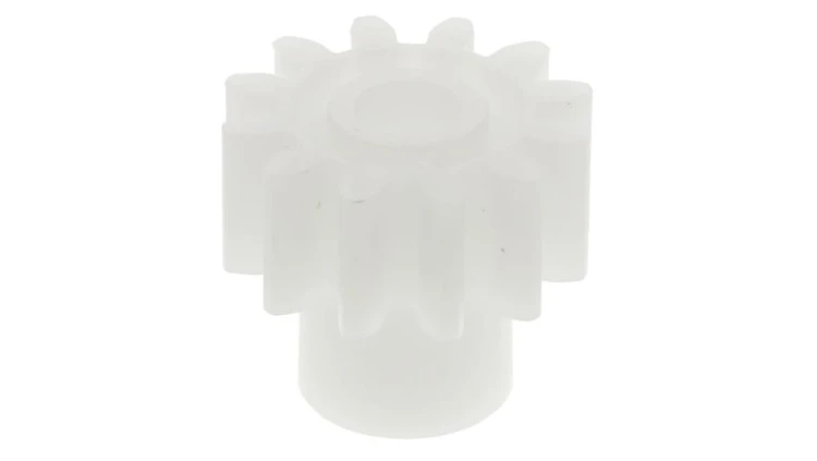 Koło zębate walcowe, moduł: 1, l.zębów: 12, śr. piasty: 8mm, śr. otworu: 4mm, POM