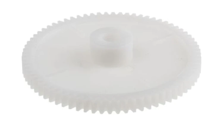 Koło zębate walcowe, moduł: 1, l.zębów: 72, śr. piasty: 18mm, śr. otworu: 8mm, POM
