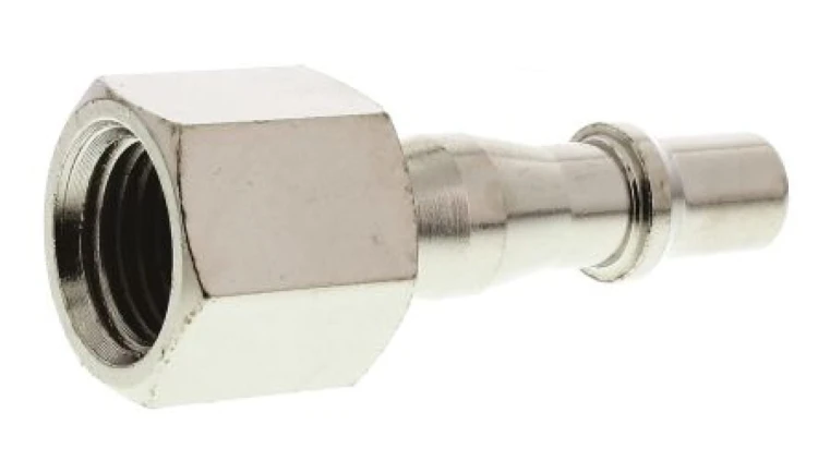 Szybkozłączka pneumatyczna, materiał Mosiądz, złącze G 1/4 żeńskie, RS PRO PLC 60, Rectus 19