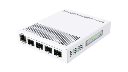 Switch 1x RJ45 1000Mb/s, 4x SFP+ MikroTik CRS305-1G-4S+IN