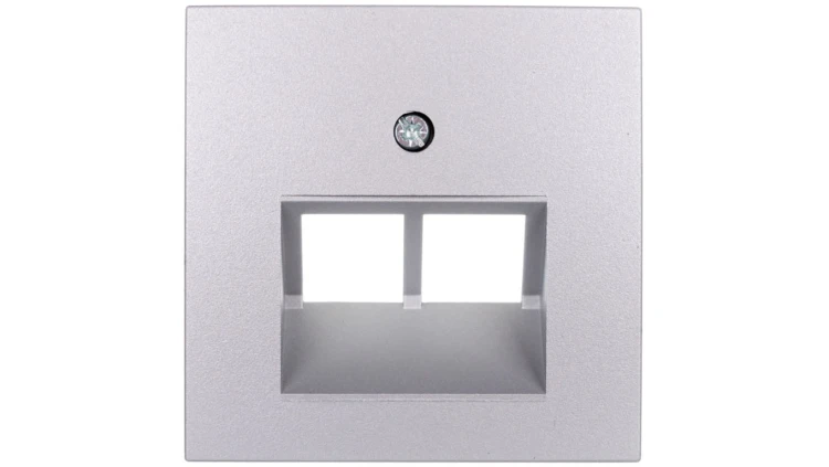 Berker B1/B5/B7 GLAS Plakietka do gniazda teleinformatycznego UAE /RJ11, RJ45/ aluminium 14091404