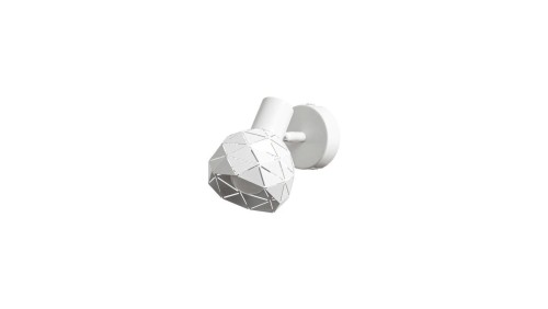 Kinkiet z dekoracyjnym kloszem o geometrycznym kształcie REUS biały E14 LP-8069/1WS WH Light Prestige