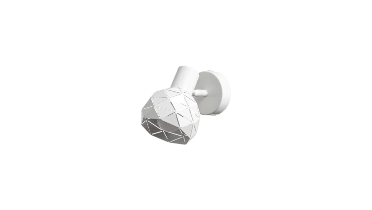 Kinkiet z dekoracyjnym kloszem o geometrycznym kształcie REUS biały E14 LP-8069/1WS WH Light Prestige